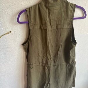 Sleeveless Olive Green Women's Top